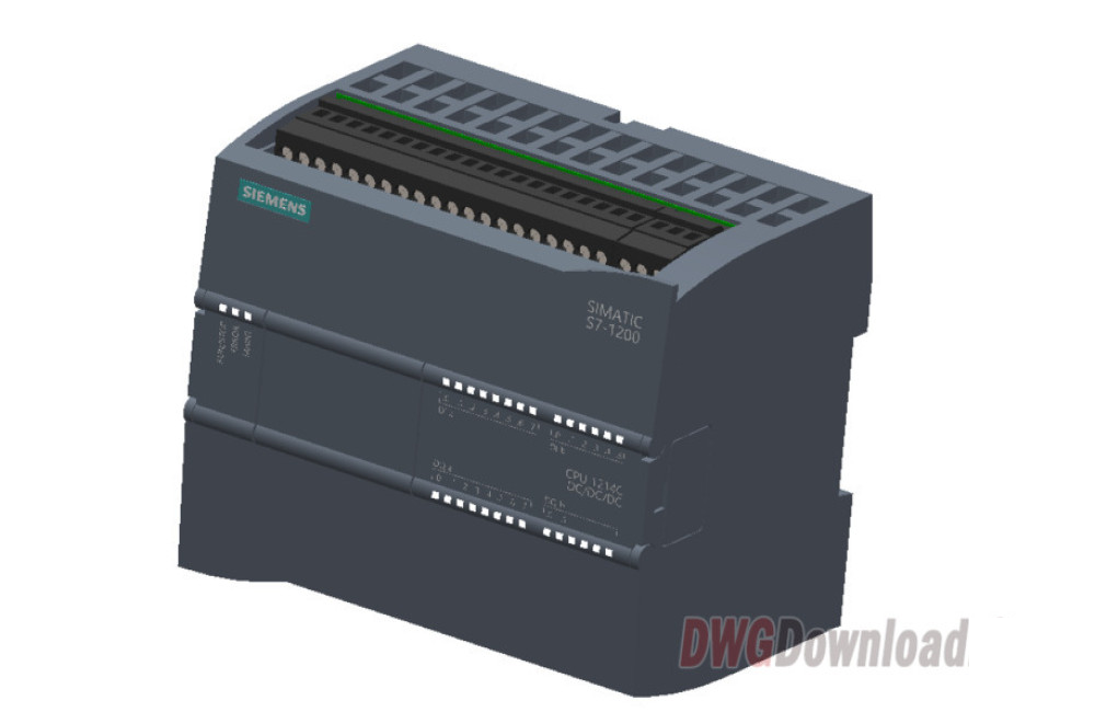 دانلود فایل اتوکد مدل CAD و سه‌بعدی PLC زیمنس S7-1200 با فرمت DWG | فایل SolidWorks برای AutoCAD