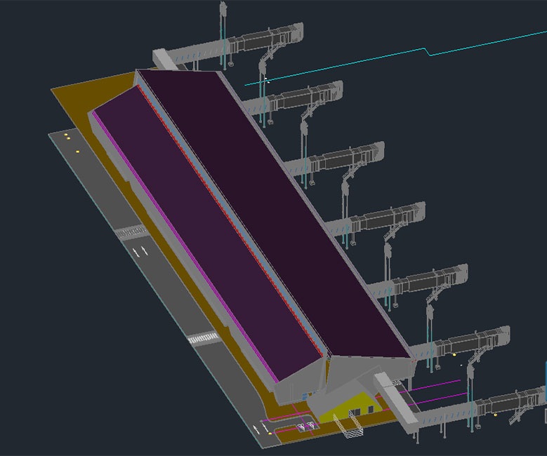 دانلود فایل اتوکد مدل سه‌بعدی فرودگاه DWG | نقشه 3D فرودگاه در AutoCAD