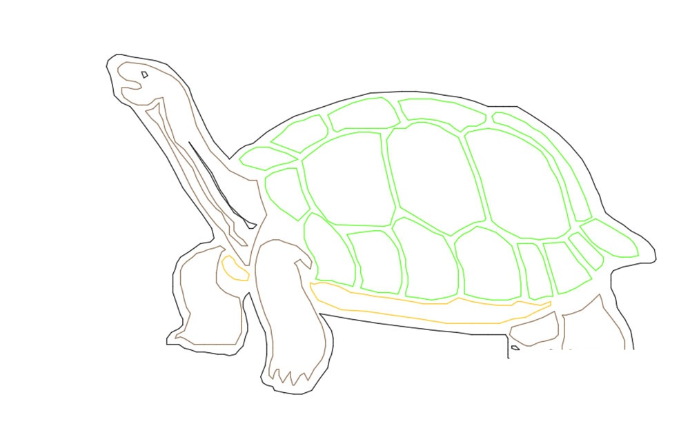دانلود بلوک اتوکد لاک‌پشت (Turtle DWG AutoCAD Block)