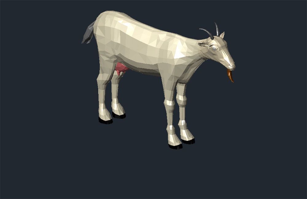 دانلود بلوک اتوکد بز (Goat AutoCAD Drawing DWG)