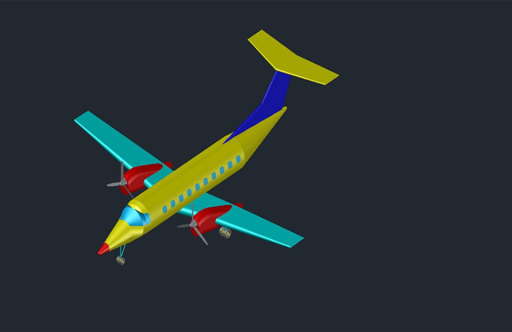 دانلود نقشه اتوکد جت شخصی DWG | Private Jet DWG Drawing