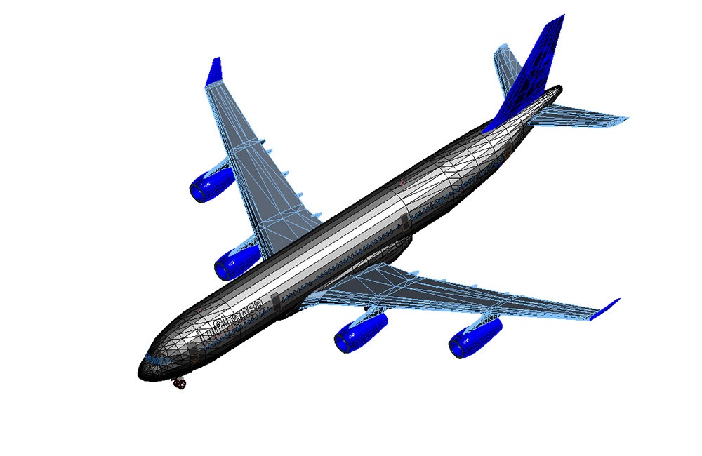 دانلود مدل سه‌بعدی ایرباس A340 رویت | Airbus A340 Revit 3D Model BIM