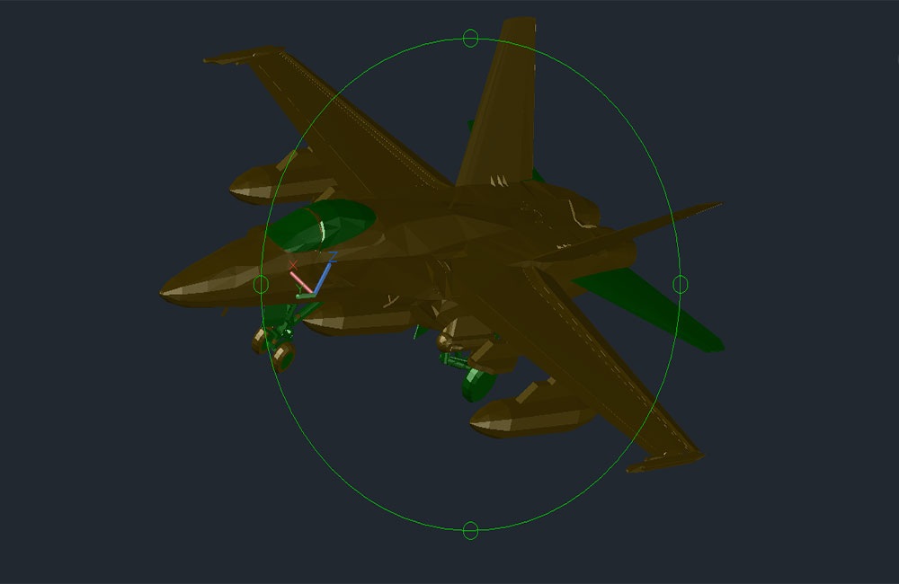 دانلود فایل اتوکد مدل سه‌بعدی جنگنده F18 DWG | F18 Aircraft 3D DWG برای AutoCAD