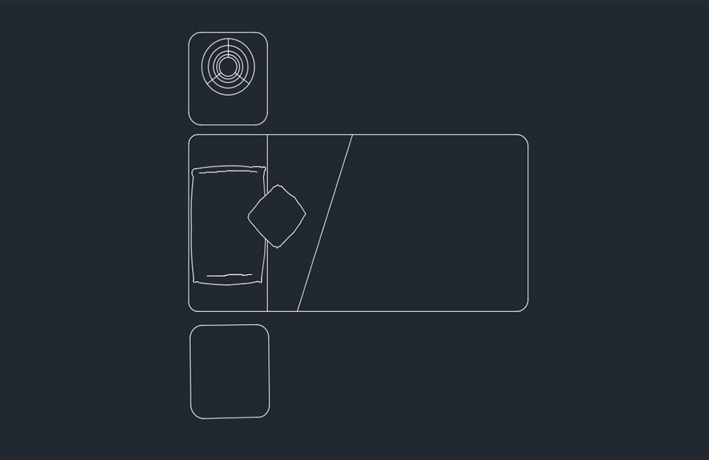 دانلود پلان اتاق خواب یک‌نفره DWG | Bedroom Plan Single Bed AutoCAD