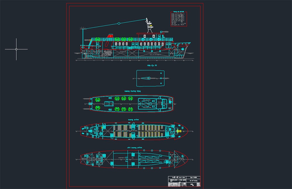 دانلود پلان کلی کشتی‌های مسافربری DWG | General Layout Passenger Ships AutoCAD Drawing