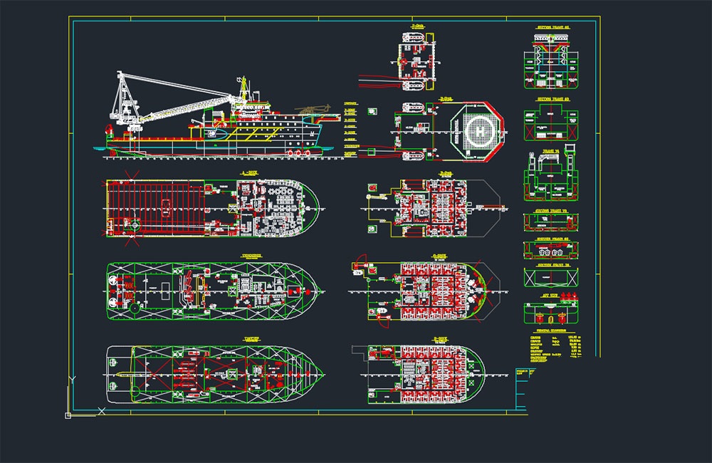 دانلود پروژه قایق نجات اتوکد DWG | Rescue Boat AutoCAD Project
