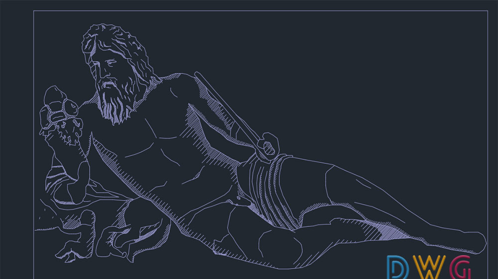 دانلود فایل DWG مجسمه سنگی - مجموعه دوم (Stone Statues 2 DWG) برای AutoCAD