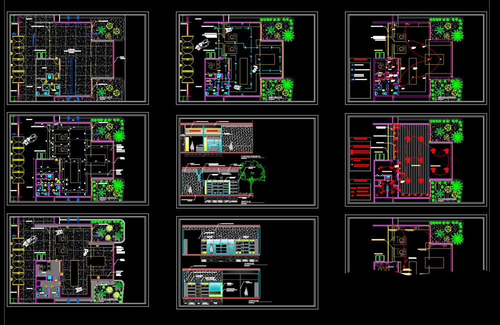 دانلود فایل معماری فروشگاه با انبار و فضای دستگاه خودپرداز DWG | Shop with Storage and ATM Area AutoCAD Drawing