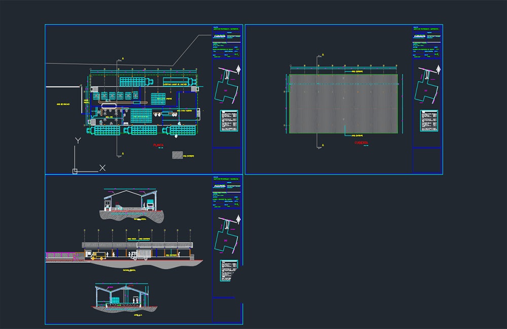 دانلود پروژه اتوکد مرغداری و انبار (Barn Poultry DWG) | Project Barn Poultry Drawing