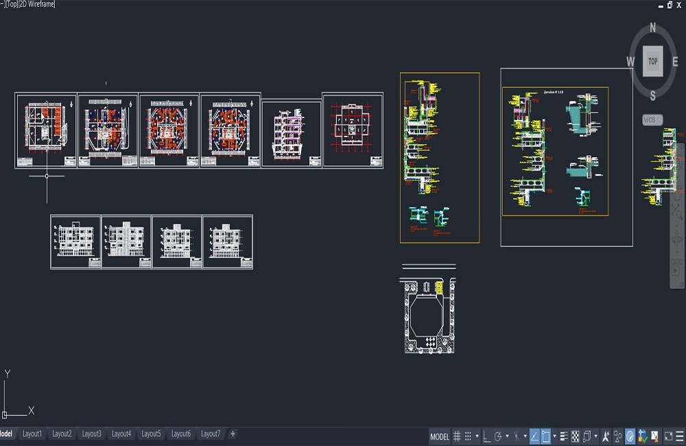دانلود پلان ساختمان اداری 3 طبقه DWG | Office Building 3 Floors Project