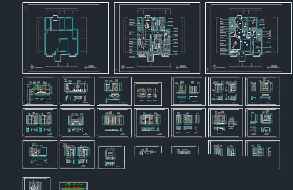 دانلود نقشه بازسازی واحد مسکونی DWG | Single Residential Renovation Drawings