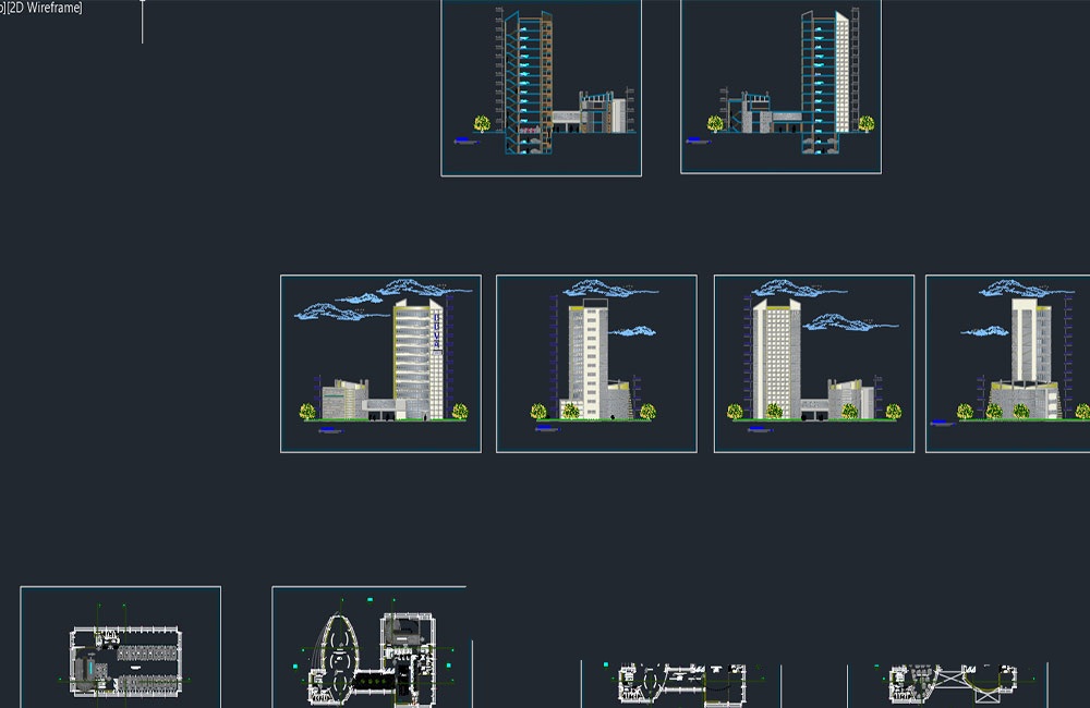 دانلود نقشه مرکز مالی DWG | Financial Center Drawing Project