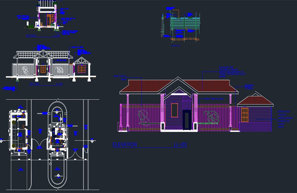 دانلود نقشه نگهبانی (Guard House) DWG | Guard House AutoCAD Drawing