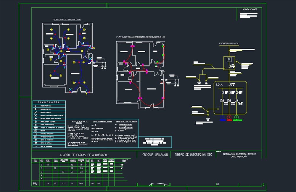 دانلود پروژه برق خانه کوچک با محاسبات DWG | Small House Electrical Project with Calculations