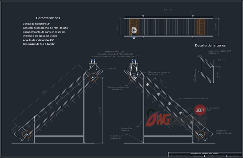 دانلود فایل اتوکد آسانسور پالت‌بر میوه DWG برای AutoCAD