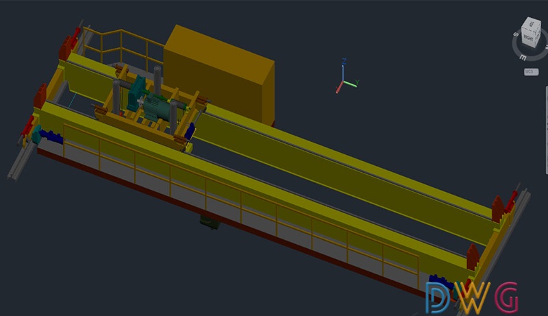 دانلود فایل اتوکد سه‌بعدی پل جرثقیل | Crane Bridge 3D AutoCAD Drawing