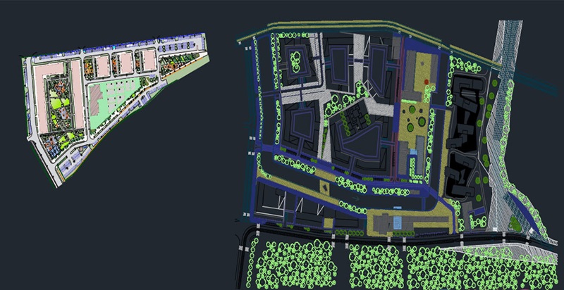 دانلود فایل نقشه اتوکد پروژه پارک شهری | Urban Park DWG Project