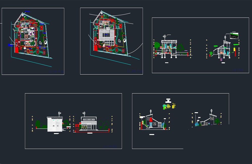 دانلود فایل اتوکد نقشه خانه اکولوژیک | Ecological House DWG