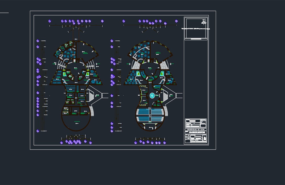 دانلود فایل اتوکد نقشه موزه | Museum Architectural Drawing DWG