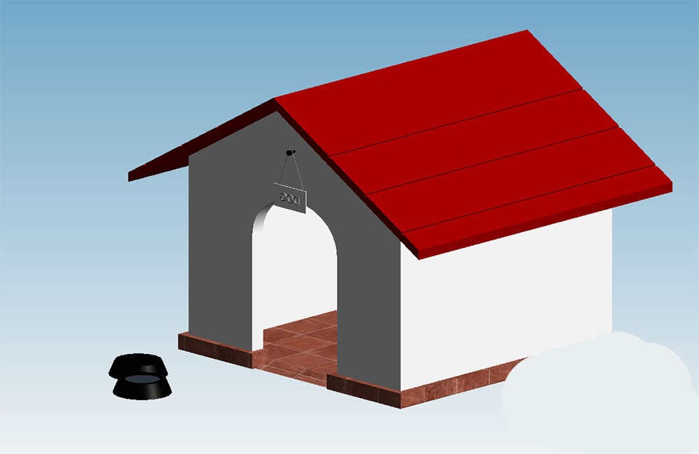 دانلود فایل مدل سه‌بعدی رویت خانه سگ | Dog House Revit 3D Model