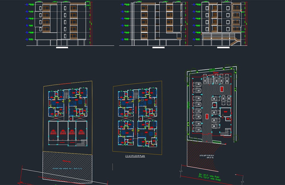 دانلود فایل اتوکد پروژه آپارتمان | Apartment AutoCAD Project DWG