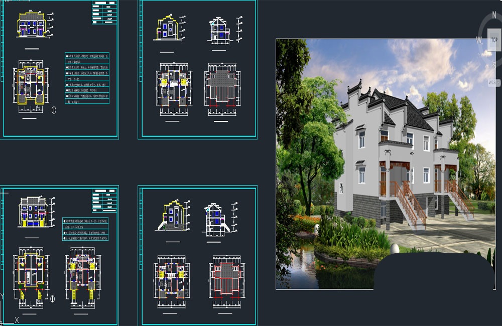 دانلود فایل اتوکد نقشه مسکونی روستایی | Village Residential Drawing DWG