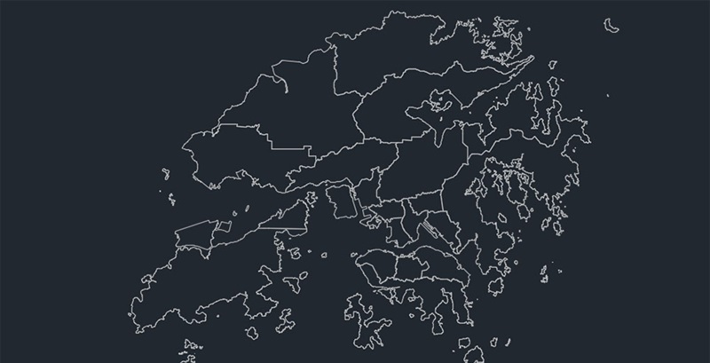 دانلود فایل اتوکد نقشه هنگ کنگ | Hong Kong Map DWG