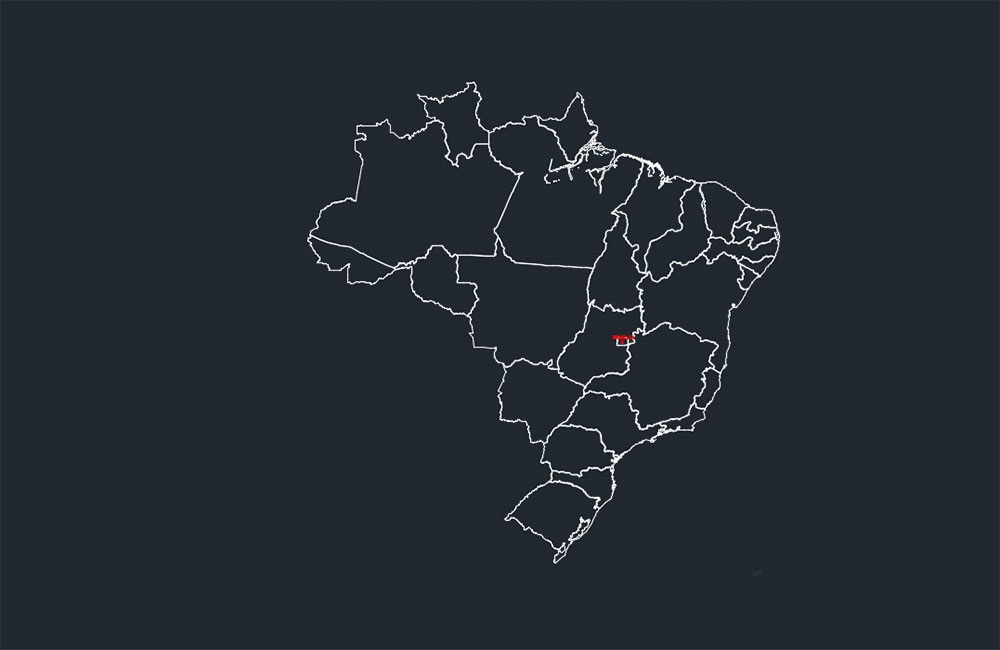 دانلود فایل اتوکد نقشه برزیل | Brasil Map DWG Download