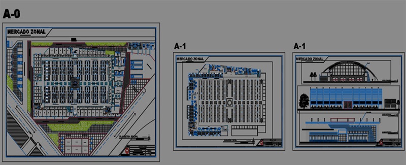 دانلود فایل نقشه اتوکد بازار مواد غذایی | Food Market CAD DWG Drawings