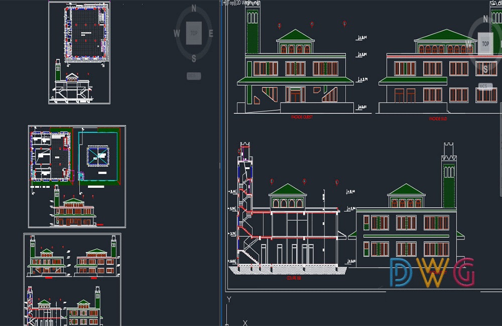 دانلود فایل نقشه اتوکد پروژه مسجد 3 | Mosque Project 3 DWG Download
