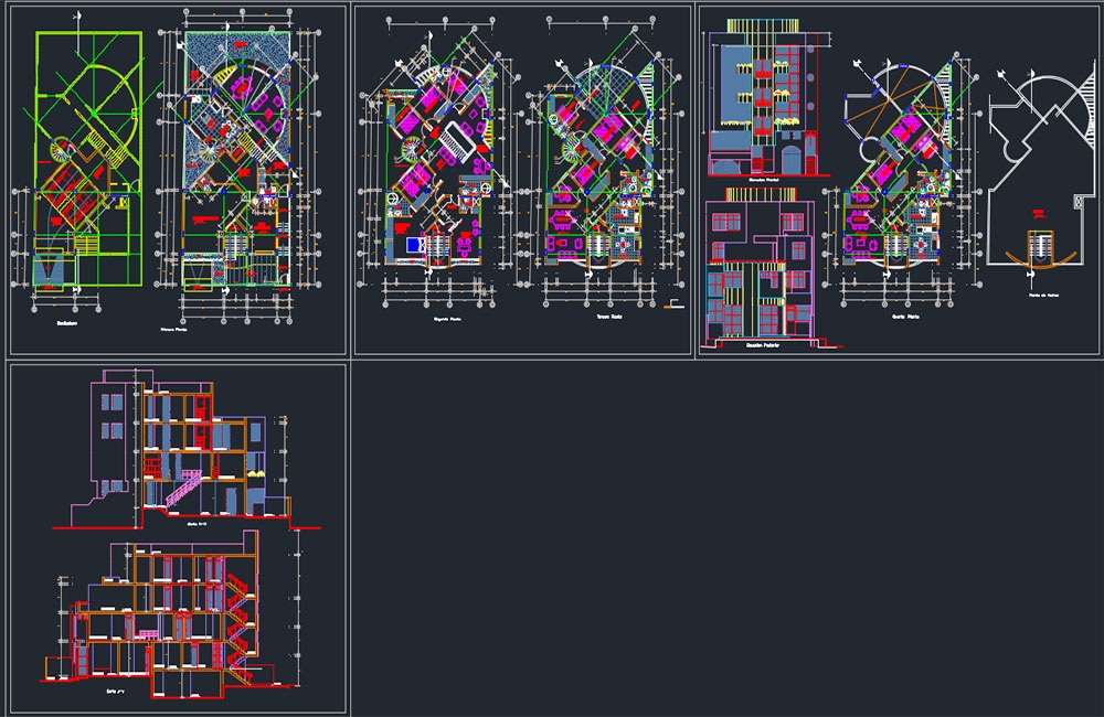 دانلود فایل اتوکد پروژه آپارتمان‌های مسکونی | Residential Apartments DWG Project