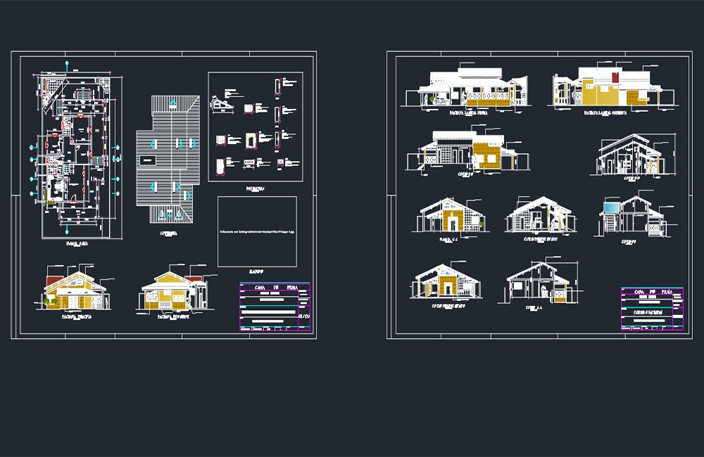 دانلود فایل اتوکد نقشه خانه ساحلی | Beach House DWG Project