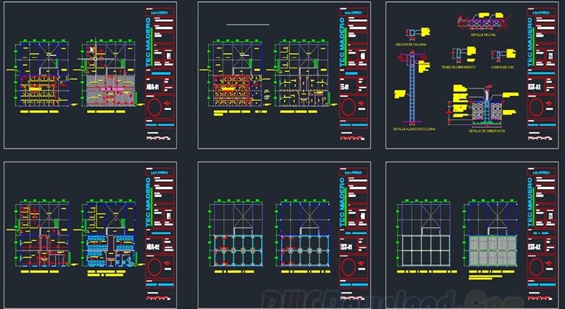 دانلود فایل نقشه اتوکد دیتیل پروژه مدرسه | School Project Detail DWG