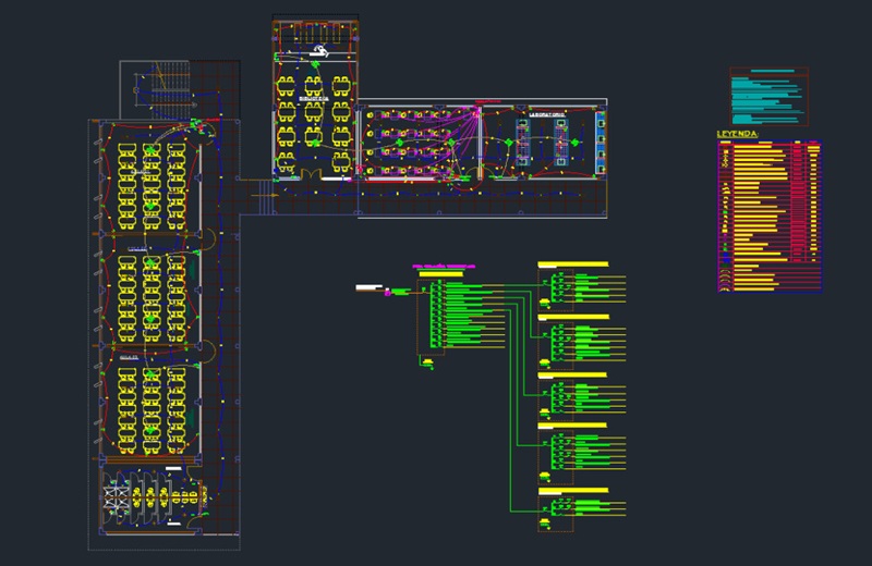 دانلود فایل نقشه اتوکد تأسیسات الکتریکی مرکز آموزشی | Electrical Installation of the Training Center DWG