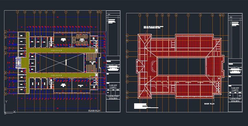 دانلود فایل نقشه اتوکد پروژه آزمایشگاه | Laboratory DWG Project