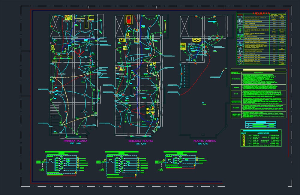 دانلود فایل اتوکد پروژه برق آپارتمان | Apartment Electrical DWG Project