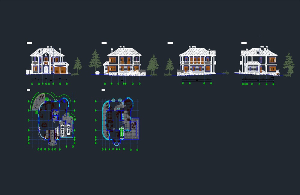 دانلود فایل اتوکد جزئیات ویلا | Villa Details DWG Download