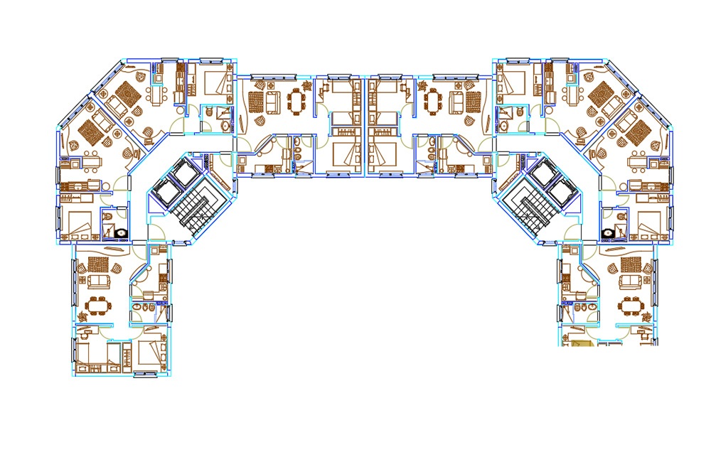 دانلود فایل اتوکد ساختمان مسکونی | Residential Building DWG Download