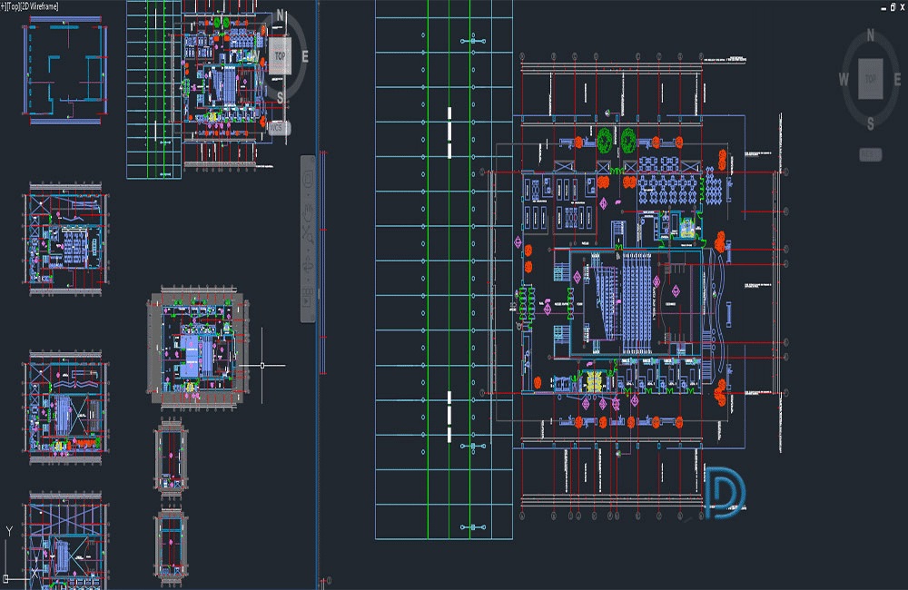 دانلود فایل نقشه اتوکد پروژه مرکز فرهنگی | Cultural Center DWG Project