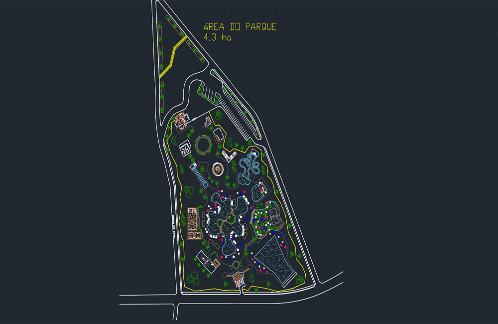 دانلود فایل نقشه اتوکد پارک آبی | Water Park DWG CAD Drawing