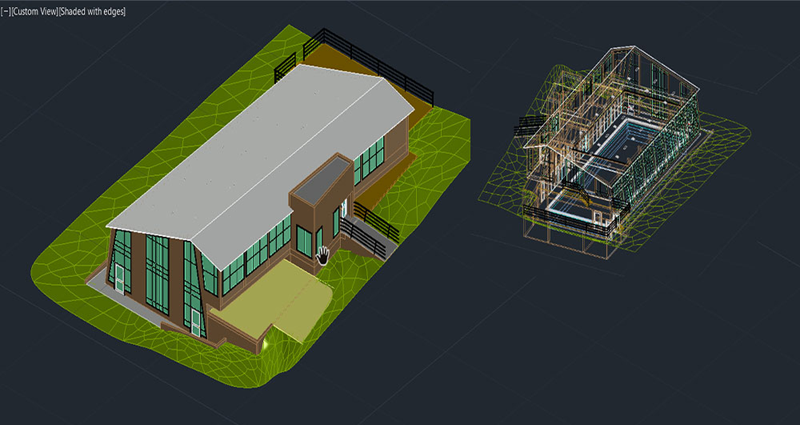 دانلود فایل پروژه اتوکد استخر سه‌بعدی | 3D Pool DWG Project